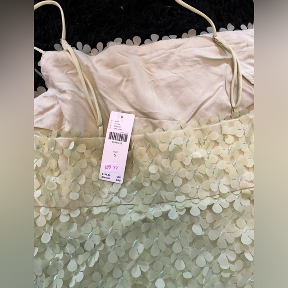 Anthropologie green floral mini dress - Picture 4 of 5